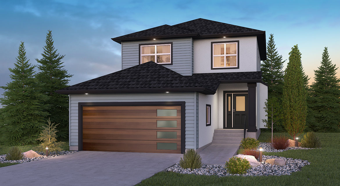 DG 47 A the upton 4 bed option broadview homes winnipeg 2-storey home with vinyl siding and covered front entrance